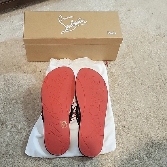 Louboutin spike flip flops